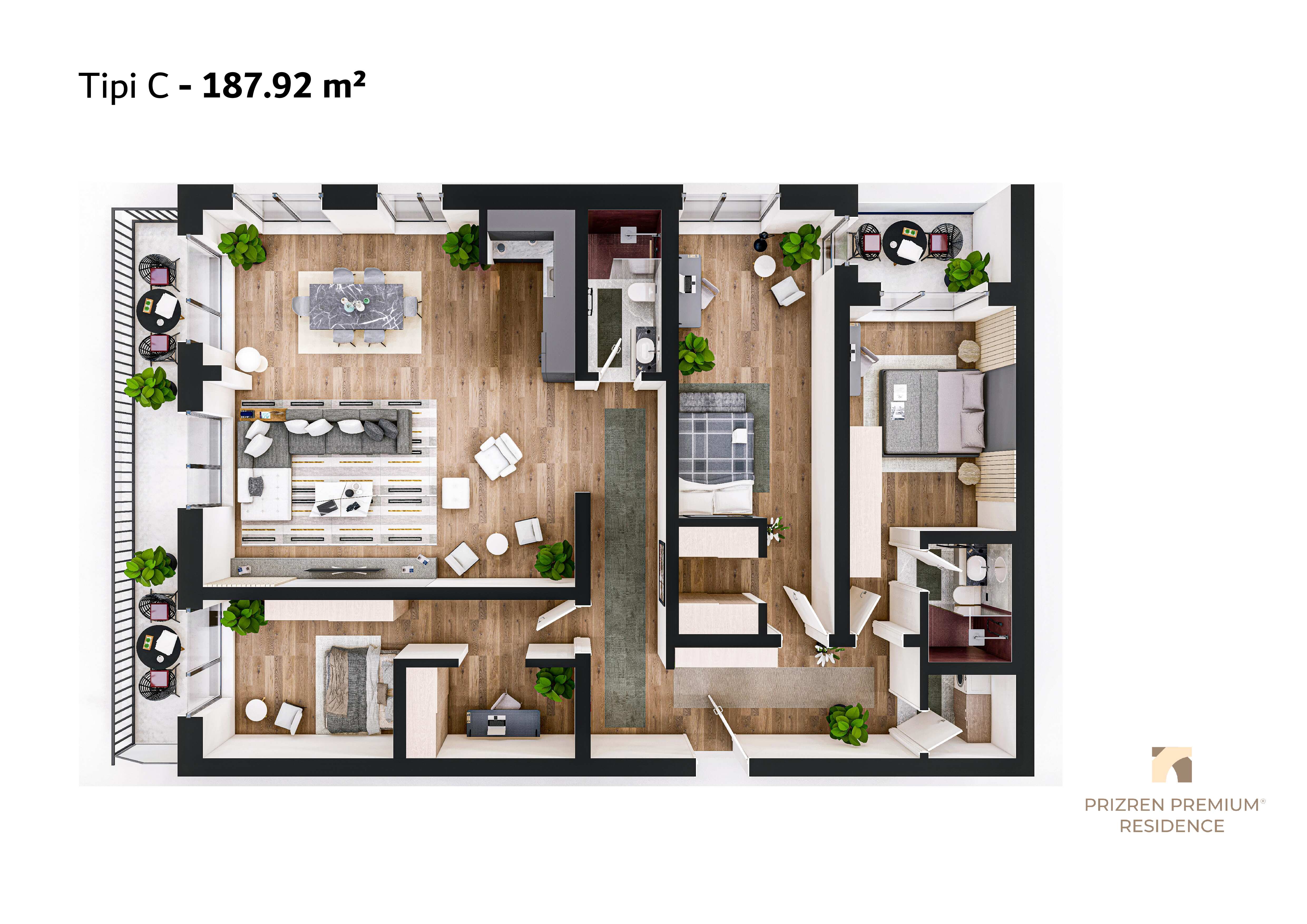 Prizren Premium Residence - Lamela1 Tipi C V2